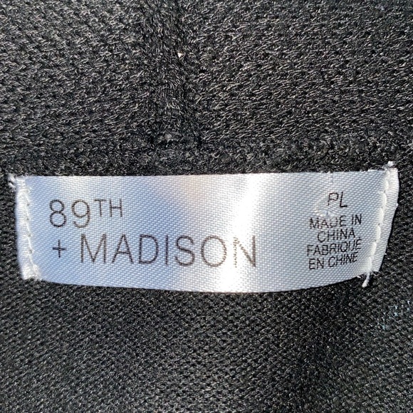 89th + MADISON cardigan open front 2 pockets silver buttons at cuffs size PL - Picture 5 of 12